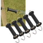 Poign�e grande pour portail cl�ture �lectrique avec crochet pour ruban ou corde pour cl�ture p�turages, ...