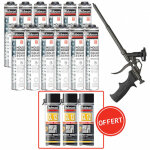 Rubson - pack 12 mousses expansives 750ml whiteteq + 3 nettoyants foamcleaner 929 500ml offerts + pistolet ...