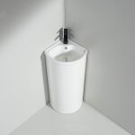 Rue du bain - lavabo totem angle 45x85 cm - cramique - laos
