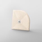 Rue du bain - receveur de douche 80x80 quart de rond - composite cr�me - nazca
