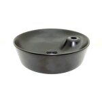 Rue du bain - vasque pour salle de bain ronde - c�ramique noir mat - 44 cm - lodge