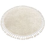 Rugsx - tapis berber 9000 cercle crème franges berbère marocain shaggy beige cercle 120 cm Rugsx - tapis berber 9000 cercle crème franges berbère marocain shaggy beige cercle 120 cm