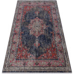 Rugsx - tapis moderne mundo e0551 ornement, cadre vintage extrieur rouge / noir multicolour 160x220 ...