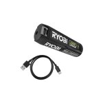 Batterie ryobi 4v usb lithium - 2, 0ah - avec câble usb - rb420 Batterie ryobi 4v usb lithium - 2, 0ah - avec câble usb - rb420