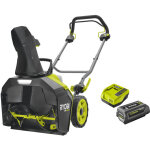 Ryobi d�neigeuse 36v max power brushless - 25 cm - 1 batterie 4, 0ah - chargeur rapide - ry36stx45a - ...
