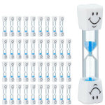 Sabliers brossage de dents, lot de 40, pour enfants, minuteurs, 3 minutes, silencieux, verre / sable, ...