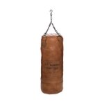 Sac de boxe en cuir déco loft 100cm marron Sac de boxe en cuir déco loft 100cm marron