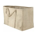 Outils et nature - sac à bûches marron en toile de jute plastifié 30x60x40cm Outils et nature - sac à bûches marron en toile de jute plastifié 30x60x40cm