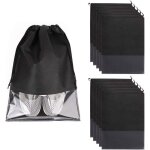 Jusch - sac à chaussures, 10pcs avec fenêtre transparante sac de rangement anti - poussière imperméable(noir) ... Jusch - sac à chaussures, 10pcs avec fenêtre transparante sac de rangement anti - poussière imperméable(noir) ...