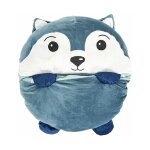 Sac de couchage convertible 'loup' 50x130cm bleu