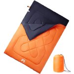 Sac de couchage double et oreillers adultes camping 3 - 4 saisons vidaxl