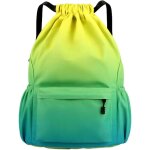 Sac d'entranement  cordon de serrage, sacs de natation en tissu nylon impermable, sac  dos de gymnastique ...