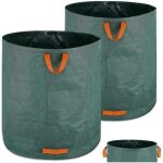 Sac de jardin 500l 50 kg sac dchets vgtaux pliable sac sanitaire tissu renforc 2pcs propret