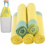 Sacs  ordures 10l - 15l jaune sacs avec poigne cordon sacs  ordures sacs  ordures avec cordon de ...
