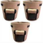 Sac  plantes 3 pcs 15 gallons plantes sac de croissance 56l, sacs de plantation de lgumes avec rabat ...