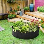 Sacs � plantes grand en non tiss�, pot geotextile noir 400l, � 130cm hauteur 30cm 400g / m�, sac � plantes ...