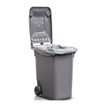 Sac en plastique 120 l ld - pe gris 100 m largeur 500 / 450 x longueur 1250 mm