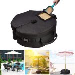 Sac de poids pour pieds de parapluie, base de parasol de jardin ronde amovible de 45, 7 cm, base de parapluie ...