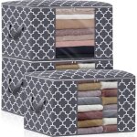 Sacs de rangement 100l lot de 3 grandes couvertures pour v�tements et conteneurs de rangement pour literie, ...