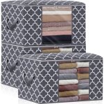 Sacs de rangement 100l lot de 3 grandes couvertures pour v�tements et conteneurs de rangement pour literie, ...
