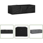 Sac de rangement pour coussins de jardin noir 135x40x55 cm pe vidaxl