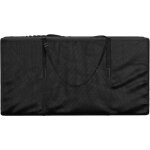 Sac de rangement pour coussins de jardin noir 150x75x75 cm pe