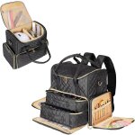 Sac de rangement vernis  ongle, trousse de maquillage avec 2 organisateur de vernis  ongles amovibles, ...