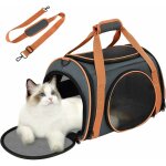 Sac transport chat, caisse de transport chat respirant et pliable, cage transport pour chat avec grand ...