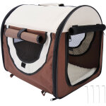 Sac de transport pour chien et chat pliable - poigne, entre zippe, fentres mailles enroulables - ...