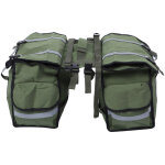 Sacoche de selle imperm�able en toile cir�e pour v�lo, avec bandes r�fl�chissantes et porte - bagages ...
