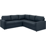 Ebuy24 - sacramento canap� d'angle, espace de rangement dissimul� et lit gigogne, bleu fonc�.