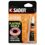 Sader - colle plastique souple - blanc 0, 012 l