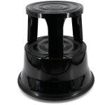 Safetool - tabouret marchepied mobile antidérapant noir 2 hauteurs 150 kg Safetool - tabouret marchepied mobile antidérapant noir 2 hauteurs 150 kg