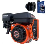 Sakawa - moteur essence 4 temps d�marrage �lectrique 7cv 19 mm + huile + moteur de p�le 19mm