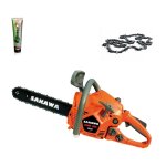 Sakawa - tron�onneuse moteur � essence 2 temps 38cc �p�e de 16 pouces + huile 2 temps 125ml + cha�ne