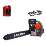 Sakawa - tron�onneuse moteur � essence 58cc �p�e de 16 pouces + huile 2 temps + cha�ne
