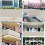 Sekey brise - vue pour balcon couverture de confidentialit� �cran polyster vent protection uv opaque ...