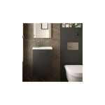 Salgar - meuble lave mains + miroir couleur gris mat