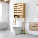 Meuble de rangement geta pour wc  2 portes 170 x 66 x 23 cm [en. casa]