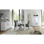 Salle  manger complte luther 3 lments en blanc