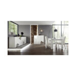 Salle � manger vittoria blanc laqu� - avec