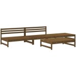 Vidaxl - salon de jardin 4 pcs marron miel bois de pin massif