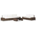 Vidaxl - salon de jardin 6 pcs r�sine tress�e marron
