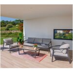 Ozalide - salon de jardin en aluminium - 5 places - fontana Ozalide - salon de jardin en aluminium - 5 places - fontana