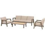 Hesperide - salon de jardin axiome 5 places beige et praline - hesp�ride