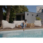 Bobochic - canap de jardin modulable riviera avec 1 chauffeuse 1 place, 1 chauffeuse 2 places et 1 mridienne ...