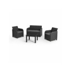 Allibert - salon de jardin en rsine ? by keter - 4 personnes ? san remo ? gris graphite