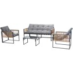 Concept - usine - salon de jardin avec table 5 places turini