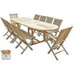 C&l jardin - salon de jardin en teck henua 8 chaises 2 fauteuils - bundle huile C&l jardin - salon de jardin en teck henua 8 chaises 2 fauteuils - bundle huile