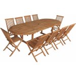 Happy garden - salon de jardin en teck lombok - table ovale extensible - 10 places Happy garden - salon de jardin en teck lombok - table ovale extensible - 10 places